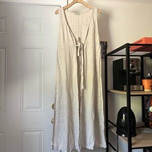 Flax Cream Sleeveless Cover-up